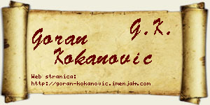 Goran Kokanović vizit kartica